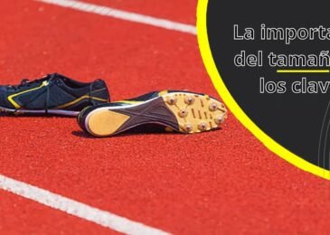 El tamaño de los clavos en unas zapatillas de atletismo